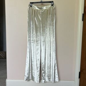 Christian Lacroix Velvet Wide Leg Pants Women’s Sm Champagne Party Event Glam